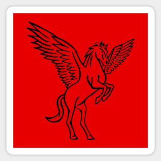 Simple Pegasus on Red Sticker